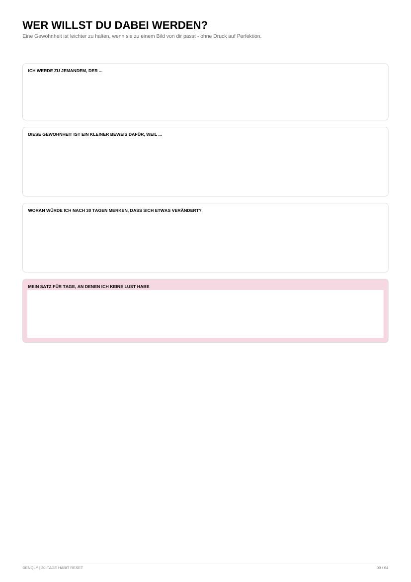 30-TAGE HABIT RESET – Gewohnheiten-Planer – Ansicht 5